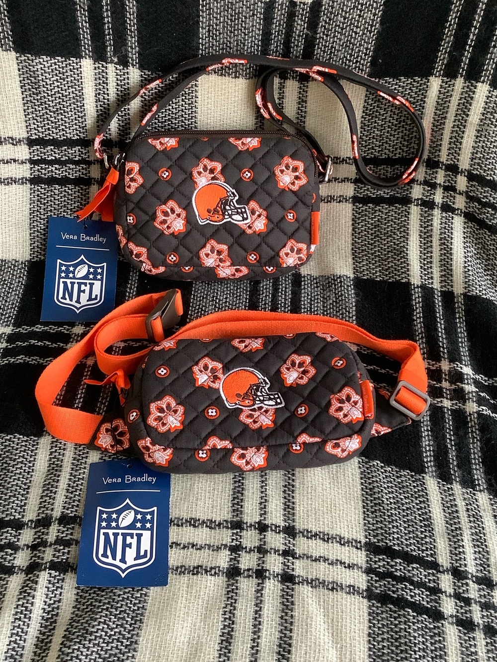 Vera Bradley Cleveland Browns floral bag set crossbody & Fanny pack